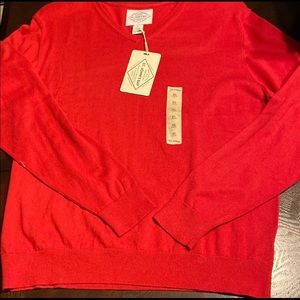 SOLD Men’s ST. John’s Bay XL Red  Pull Over Sweater NWT